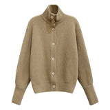 Flytonn-Korean style, Casual fashion, INS dressing, Lazy style, Graduation gift 
NO. 1161 BUTTON UP TURTLE NECK