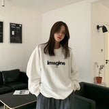 Flytonn-women fall outfits high street ins style -Korean style, Casual fashion, INS dressing, Lazy style, Graduation gift 
NO. 1080 IMAGINE SWEATER