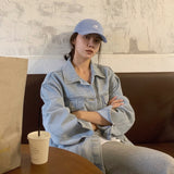 Flytonn-Fall Outfits Women Outwear Streetwear -Korean style, Casual fashion, INS dressing, Lazy style, Graduation gift 
NO. 1102 OVERSIZED DENIM JACKET