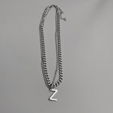 Flytonn-Korean style, Casual fashion, INS dressing, Lazy style, Graduation gift 
INITIAL DOUBLE CHAIN