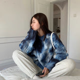 Flytonn-women fall outfits high street ins style -Korean style, Casual fashion, INS dressing, Lazy style, Graduation gift 
NO. 1079 OVERSIZED TIE DYE SWEATER