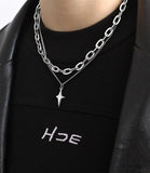 Flytonn-Korean style, Casual fashion, INS dressing, Lazy style, Graduation gift 
CROSS DOUBLE CHAIN