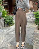 Flytonn-Korean style, Casual fashion, INS dressing, Lazy style, Graduation gift 
NO. 1004 HIGH WAISTED SLACKS