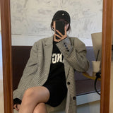 Flytonn-Fall Outfits Women Outwear Streetwear -Korean style, Casual fashion, INS dressing, Lazy style, Graduation gift 
NO. 1056 PLAID SUIT JACKET