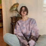 Flytonn-women fall outfits high street ins style -Korean style, Casual fashion, INS dressing, Lazy style, Graduation gift 
NO. 1079 OVERSIZED TIE DYE SWEATER