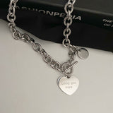 Flytonn-Korean style, Casual fashion, INS dressing, Lazy style, Graduation gift 
HEART NECKLACE