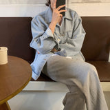 Flytonn-Fall Outfits Women Outwear Streetwear -Korean style, Casual fashion, INS dressing, Lazy style, Graduation gift 
NO. 1102 OVERSIZED DENIM JACKET