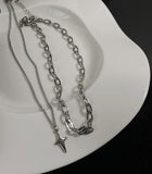 Flytonn-Korean style, Casual fashion, INS dressing, Lazy style, Graduation gift 
CROSS DOUBLE CHAIN