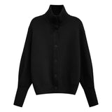 Flytonn-Korean style, Casual fashion, INS dressing, Lazy style, Graduation gift 
NO. 1161 BUTTON UP TURTLE NECK