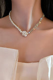 Flytonn-Valentine's Day gift Pearl Camellia Patchwork Necklaces