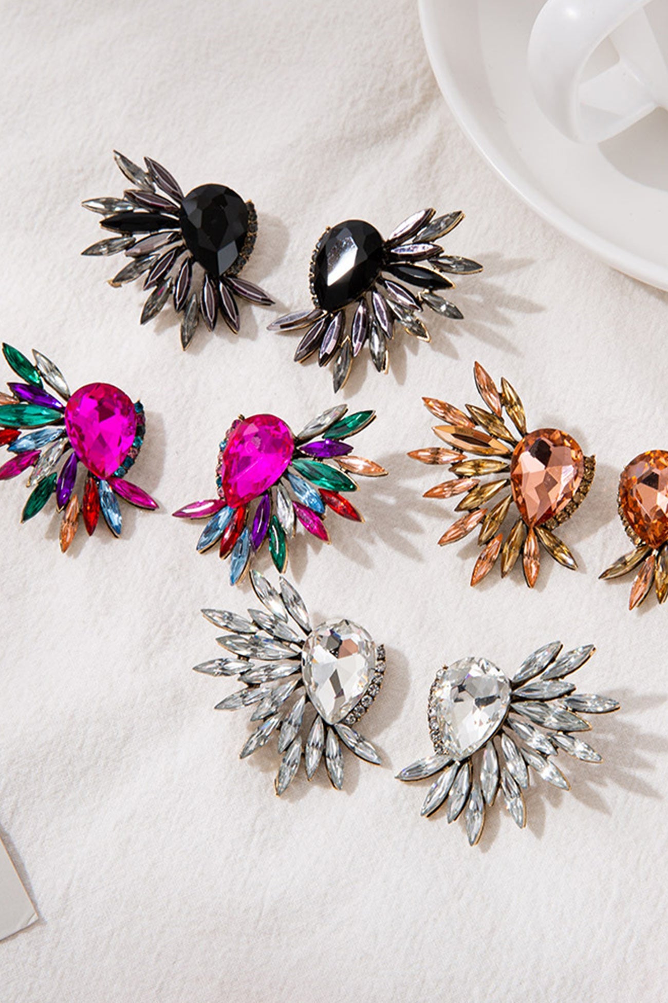 Flytonn-Valentine's Day gift Rhinestone Wing Shape Earrings