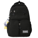 Back to school 2023 New Waterproof Nylon Backpack Casual Big Capacity Woman Rucksack Multi-pocket College Student Book Bagpack Schoolbag