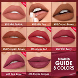 Flytonn Fall/Winter Ambiance   Lipstick Lip Gloss Makeup 24 HRS Waterproof Velvet Non-stick Cup 8 Colors Lip Tint Matte Long Lasting Liquid Lip Stick