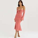 FLYTONN-Sexy spring and summer dresses, party dresses, graduation gifts,Curve-Hugging Midi Delight Bodycon Dress