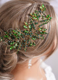 Flytonn Trendy Crystal Bridal Headband Rhinestone Wedding Headdress Hair Accessories for Women Headpiece Tiara Party Hair Jewelry