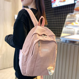 Back to school Stripe Cute Corduroy Woman Backpack Schoolbag For Teenage Girls Boys Luxury Harajuku Female Fashion Bag Student Lady Book Pack