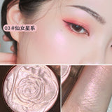 Rose Brighten Highlighter Trimming Plate Long-lasting Smooth Eyeshadow Glitter Pearlescent Brighten Skin Makeup