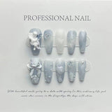 Flytonn Japanese Nails Set Press On Professional Decoration Nail Art Manicuree Wearable Artificial False Nails With Designed