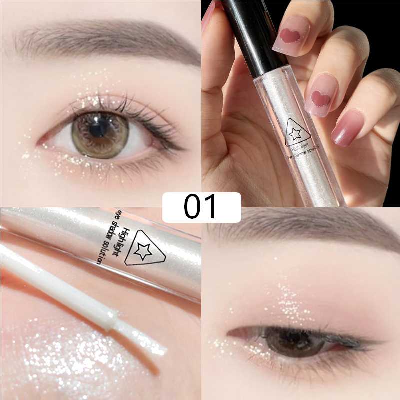 Flytonn Diamond Shimmer Waterproof Liquid Glitter Eyeliner Eyeshadow Shiny Metallic Eyeliner Pen Eye Beauty Party Makeup