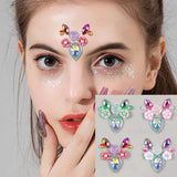 Flytonn  Eyebrow Diamond Stickers Face Paint Gems Stickers Eye Forehead Stage Makeup Self Adhesive Decorations Decals Festival Dance Prom