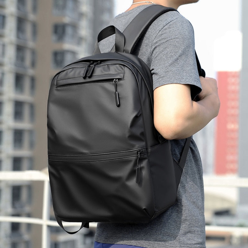 Back to school Korean Fashion Men Backpack Business Laptop Backpack Large Capacity Short Distance Travel Backpack Double Shoulder Bag Schoolbag