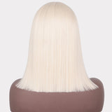 Flytonn Synthetic Wigs Natural Straight Short Bob Wigs For Women Blonde Red Black Highlight Pink Wig For Lolita Cosplay