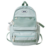 Back to school Women's Backpack Solid Color Female Multi-pocket Big Woman Travel Bag High Quality Schoolbag for Teenage Girl Boy Book Knapsack