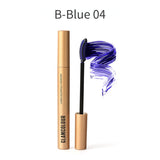 Flytonn 4 Color Fine Brush Mascara Color Fine Brush 3D Mascara Lasting and Not Easy To Smudge Cosmetics Blue Black Mascara