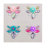 Flytonn  Eyebrow Diamond Stickers Face Paint Gems Stickers Eye Forehead Stage Makeup Self Adhesive Decorations Decals Festival Dance Prom