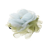 Flytonn  Elegant Chiffon Camellia Hair Claws For Women  Fashion Alloy Ponytail Hairpin Barrettes  Girls  Hair Accessories