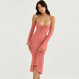 FLYTONN-Sexy spring and summer dresses, party dresses, graduation gifts,Curve-Hugging Midi Delight Bodycon Dress