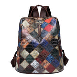 Back to school Vintage Backpack Women Leather Rucksack Women's Knapsack Travel Backpacks Shoulder School Bags for Teenage Girls