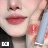 Flytonn Pink Clear Mirror Water Lip Gloss Lip Glaze Transparent  Waterproof Glossy Liquid Lipstick Red Lip Tint Makeup Korean