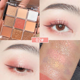 Flytonn DIKALU New Nine-color Eyeshadow Palette Rose Pink Color Pearly Matte Glitter Eyeshadow Pallete Shiny Eye Shadow Eye Pigments