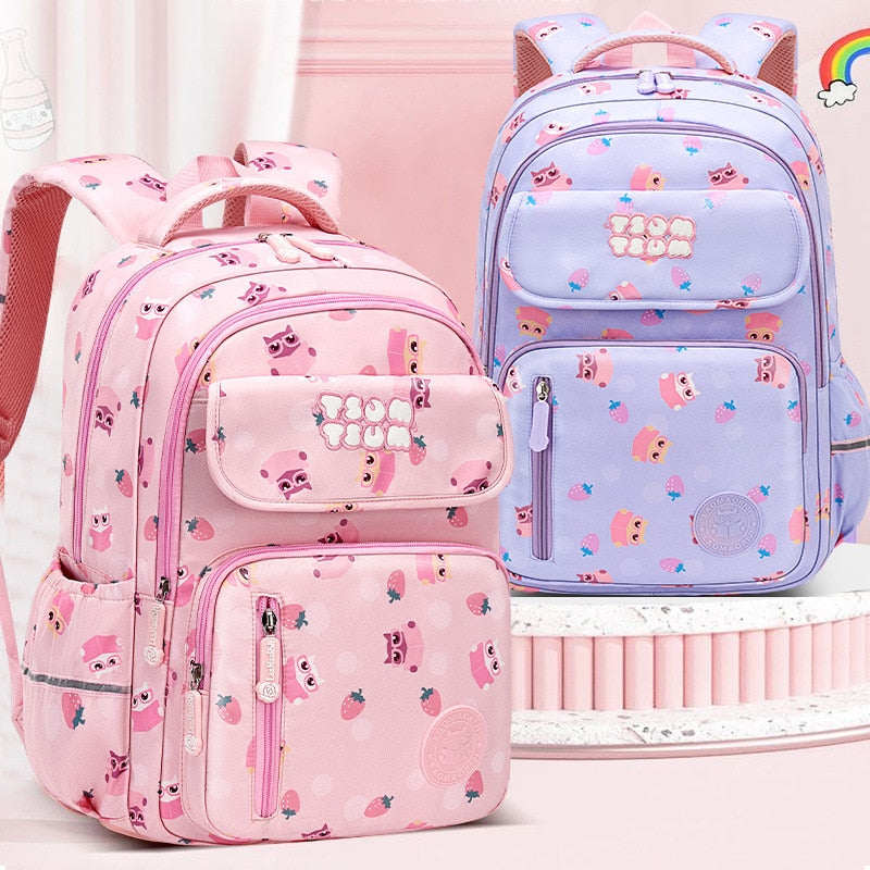 Back to school Fashion Elementary Students Backpack Large Capacity Lightweight Spine Care Breathable Waterproof School Backpack Kids Backpack