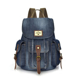Back to school Retro Denim School Bags for Women Men Teenagers 2023 Students Backpack College Travel Fashion Casual Day pack Notebooks Bookbag