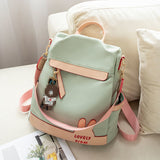 Back to school Anti-theft Design Backpack Women's Solid Color Oxford Cloth Backpack Travel Small Backpack Large Capacity School Bag