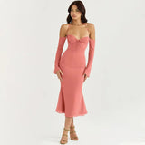 FLYTONN-Sexy spring and summer dresses, party dresses, graduation gifts,Curve-Hugging Midi Delight Bodycon Dress