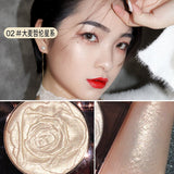 Rose Brighten Highlighter Trimming Plate Long-lasting Smooth Eyeshadow Glitter Pearlescent Brighten Skin Makeup