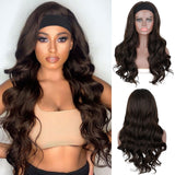 Flytonn Headband Synthetic Wig Long Wavy Ombre Blonde Wigs For Women Daily Use Natural Wave Wig Heat Resistant Fiber