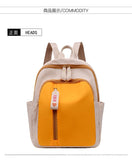 Back to school Korean Version Fashion Bag for Women Large-capacity Color Clash Double Shoulder Bag Oxford Cloth Waterproof Travel Mini Backpack