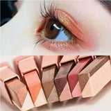 Flytonn High Quality Double Color Gradient Eye Shadow Stick Matte Eyeshadow Waterproof Bicolor Shimmer Cosmetics Beauty Makeup Tool