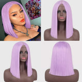 Flytonn Synthetic Wigs Natural Straight Short Bob Wigs For Women Blonde Red Black Highlight Pink Wig For Lolita Cosplay