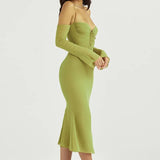 FLYTONN-Sexy spring and summer dresses, party dresses, graduation gifts,Curve-Hugging Midi Delight Bodycon Dress