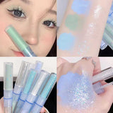 Flytonn Gemini Series Shimmer Liquid Eyeshadow Glitter Diamond Eye Shadow Shiny Eyes Double Head Comestic Tools  Korean Makeup Wholesale