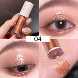 Flytonn Liquid Eyeshadow Pearlescent Liquid Eyeliner Glitter Sequins Lying Silkworm Highlight Eye Cosmetic Long-lasting Shiny Makeup