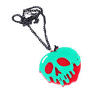 Christmas Flytonn Y2K Unique Punk Gothic Green Color Acrylic Skull Necklace For Christmas Fashion Jewelry Gifts