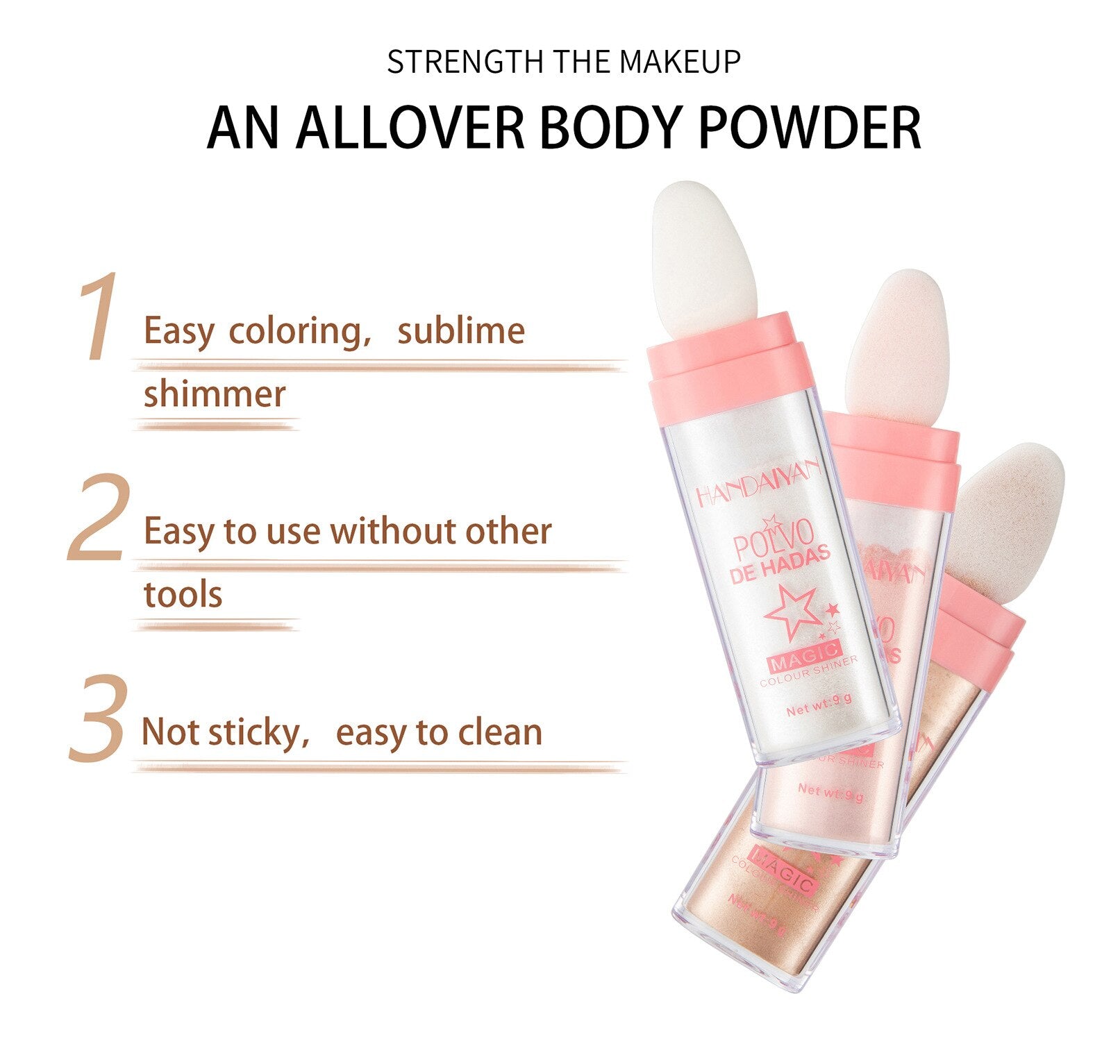 Flytonn Highlighter Powder Body Glitter Brighten Face Contour Bronzer Shimmer Eyeshadow Makeup Silver White High Light