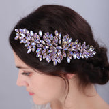 Flytonn Luxury Rhinestone Bridal Headpiece for Women Headband Fasahion Vintage Handmade Wedding Hair Accessories Bridesmaid Headdress
