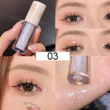 Flytonn Liquid Eyeshadow Pearlescent Liquid Eyeliner Glitter Sequins Lying Silkworm Highlight Eye Cosmetic Long-lasting Shiny Makeup